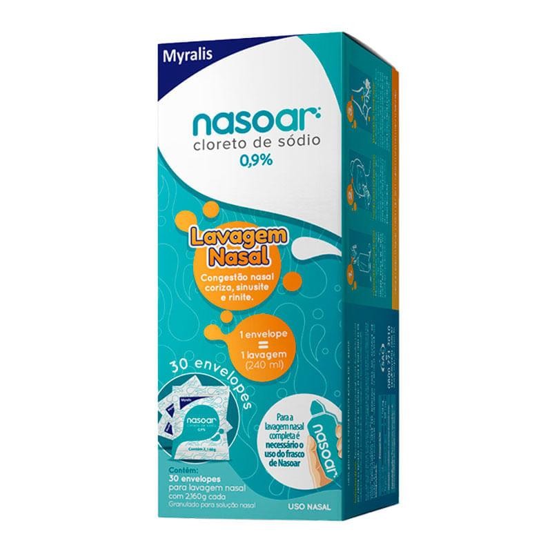 Refil Nasoar 0,9% Granulado Para Solução Nasal 30 Envelopes - Health