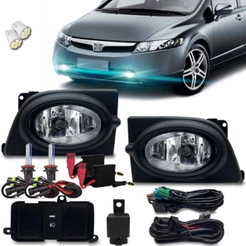 Kit Farol Milha Neblina New Civic 2006 2007 2008 + Kit Xênon 8000k