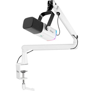 Microfone Dinâmico FIFINE USB/XLR Com Braço RGB Branco TAM8W em Oferta na Shopee
