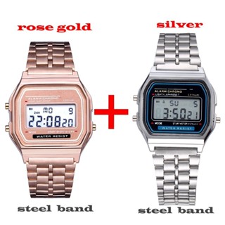 Kit Combo 2 Relógios Digitais Cacio Aço inoxidável em Oferta na Shopee