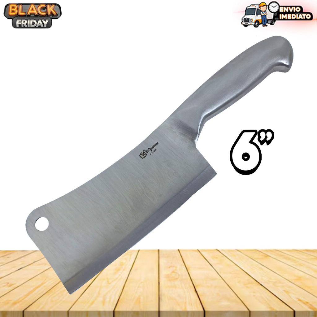 Faca Cutelo Profissional 6 Açougueiro Cozinha Inox Texas Gourmet Entre as melhores facas de cozinha Exclusivo