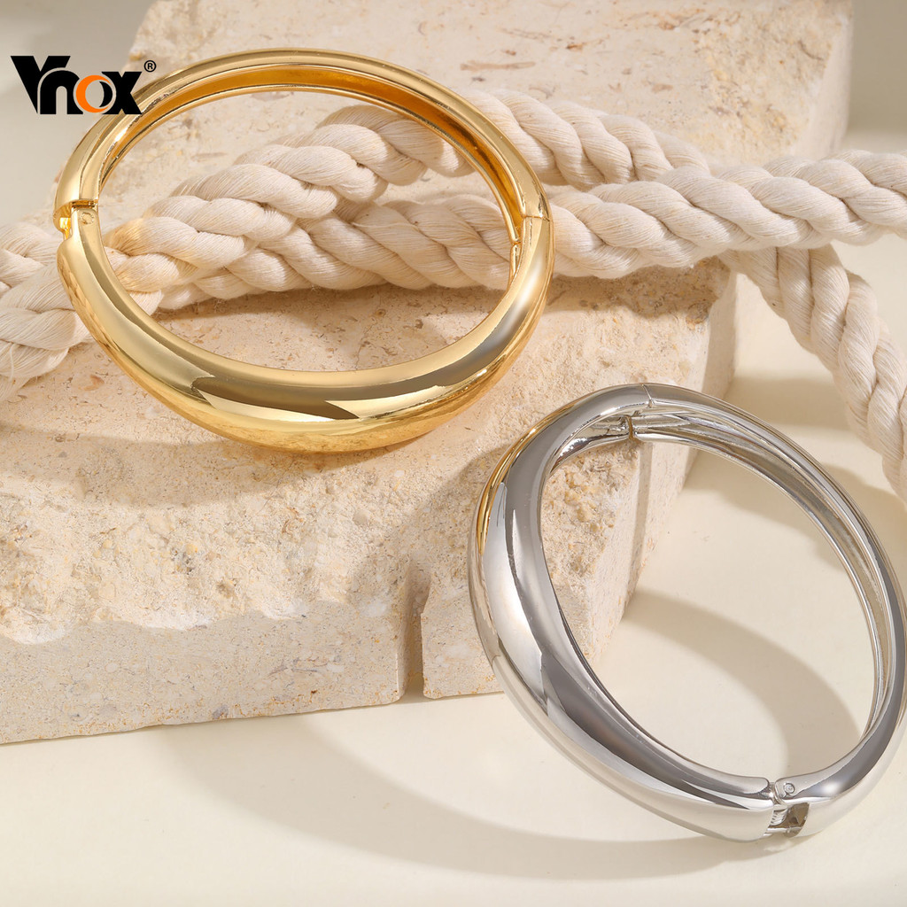 Pulseira De Liga Vnox Que Pode Ser Aberta Para Mulheres , Simples À Prova D'água Presente De Joia