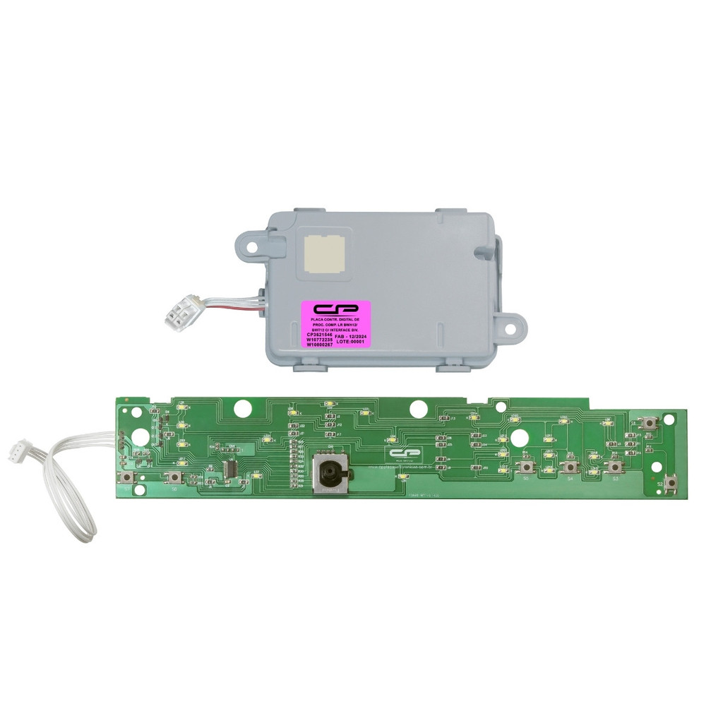 KIT PLACAS INTERFACE E POTÊNCIA COMPATIVEL PARA LAVADORAS DE ROUPAS BRASTEMP 12 KG BWH12AB BWT12AB BIVOLT