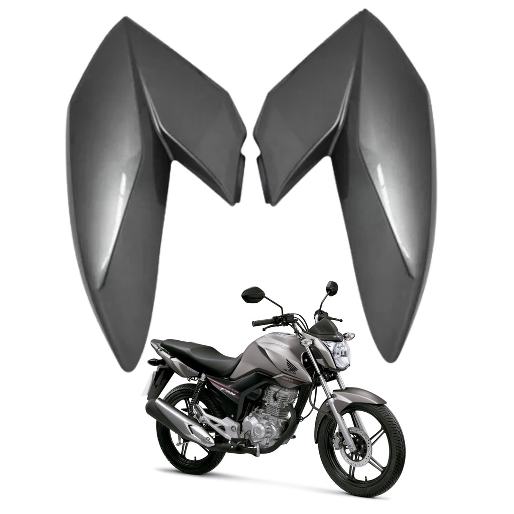 Asa Aba Lateral Aleta Tanque Honda Cg Fan 160 Cinza Tornado 2016 PARAMOTOS HONDA
