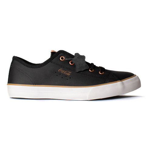 Tênis Coca Cola Stream Leather Feminino Casual Confortável Urbano Dia a Dia Solado Borracha