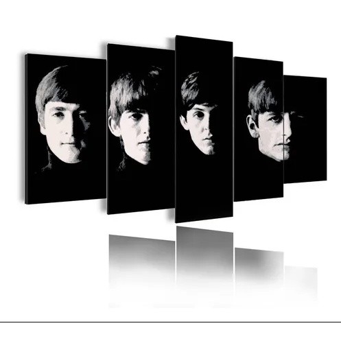 Quadro Mosaico  The Beatles 5 Peças