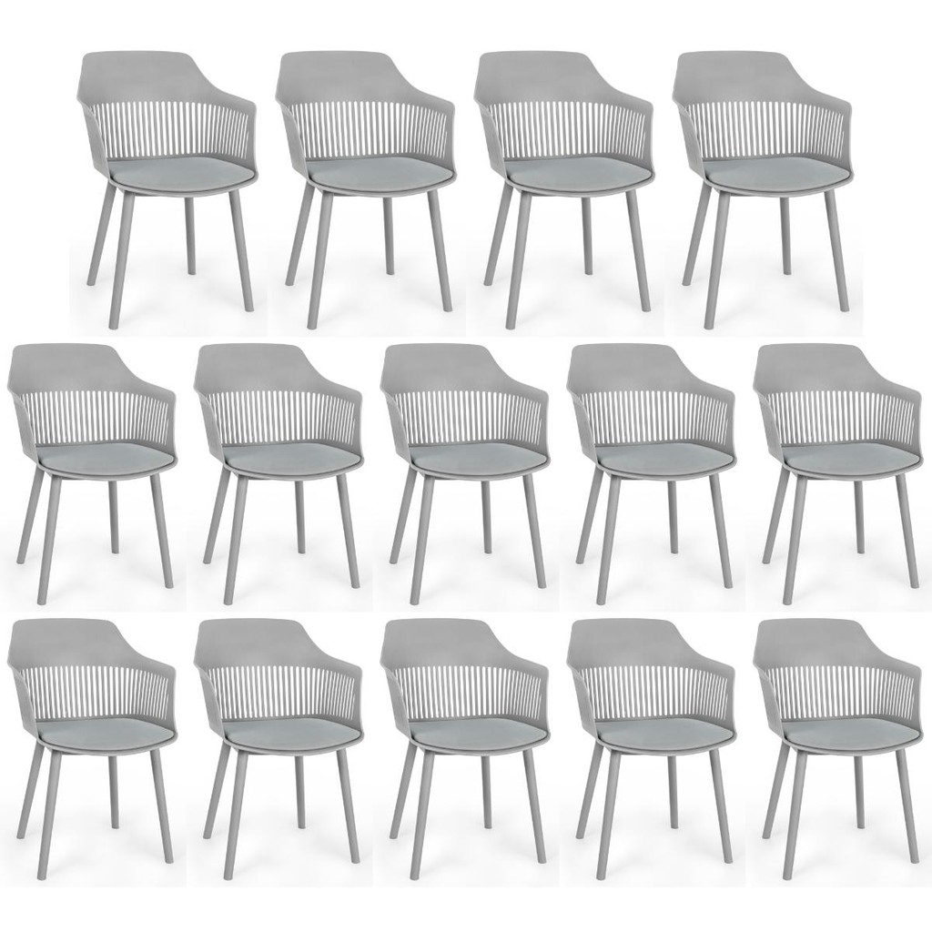 Kit 14 Cadeiras de Jantar Estofada Marcela em Oferta na Shopee