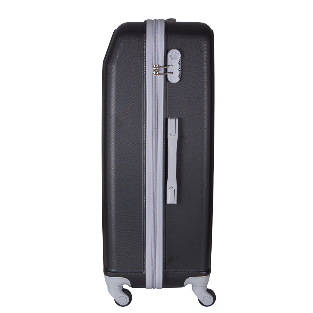 Detalhes do Mala de Viagem Grande Continental em Abs, Cadeado Embutido, Rodas Giro 360  Ika Preta