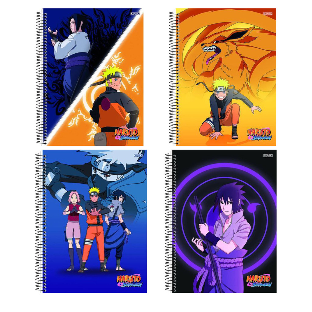 Caderno 10 Matérias Universitário Naruto 160 Folhas - Animativa em Oferta na Shopee