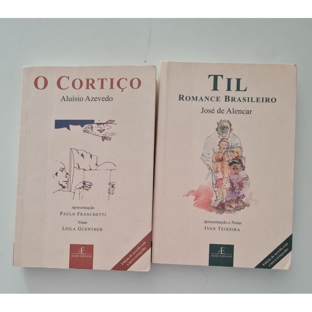 LIVRO, KIT(2), COLEÇÃO AE, 1 TIL, JOSÉ DE ALENCAR, 2 O CORTIÇO, ALUÍSIO DE AZEVEDO