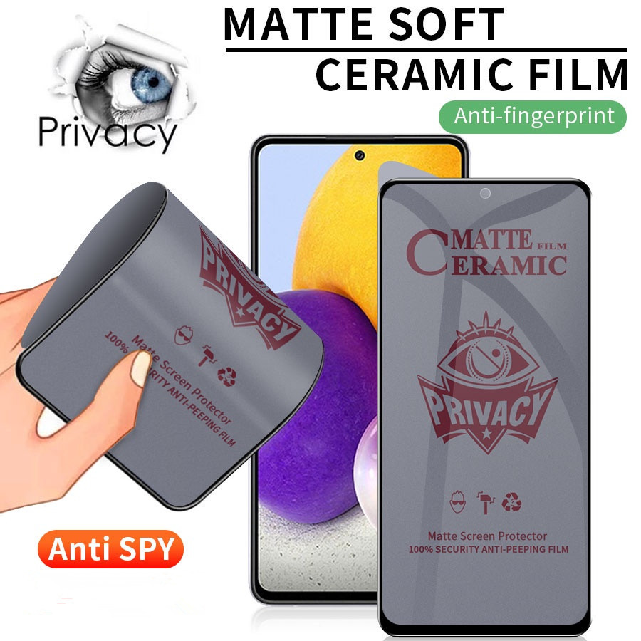 Película Fosca Cerâmica Privativa Matte Anti-Spy Flexível Hidrogel Para Xiaomi Redmi Note 8/9/10/11/12/12Pro/12 Plus