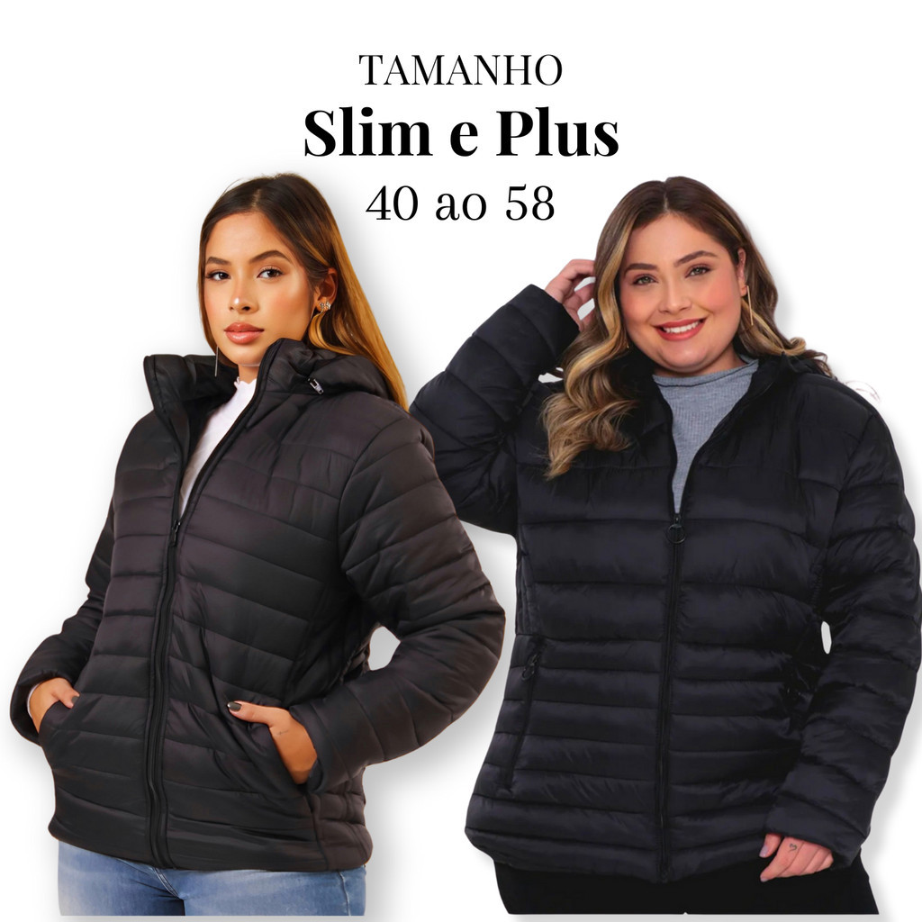Jaqueta Feminina Plus Size Puffer Blusa de Frio Casaco Feminino Inverno Bobojaco Feminino Plus Size