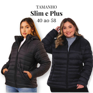 Jaqueta Feminina Plus Size Puffer Blusa de Frio Casaco Feminino Inverno Bobojaco Feminino Plus Size