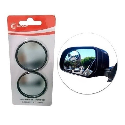 ESPELHO RETROVISOR DUPLO CONVEXO 5CM PAR em Oferta na Shopee