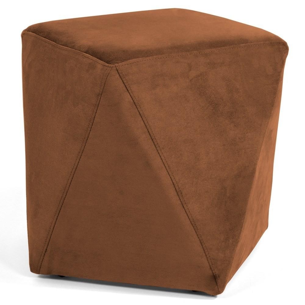 Puff Decorativo Ametista C-262 Veludo Telha - Domi