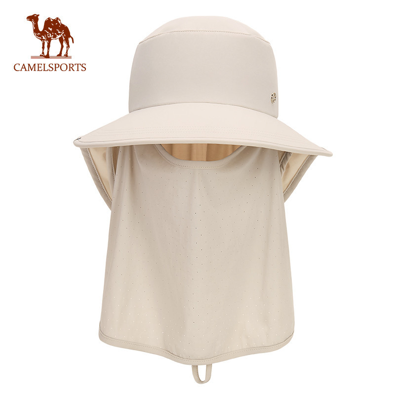CAMEL SPORTS Outdoor Proteção Solar Facial Completa Chapéu De Pescador Mulher Escalada De Montanha Viseira UV Integrada em Oferta na Shopee