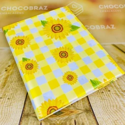 10~50 TOALHAS P/ FESTA JUNINA XADREZ GIRASSOL AMARELO 78X78 INOVE (CHOCO)