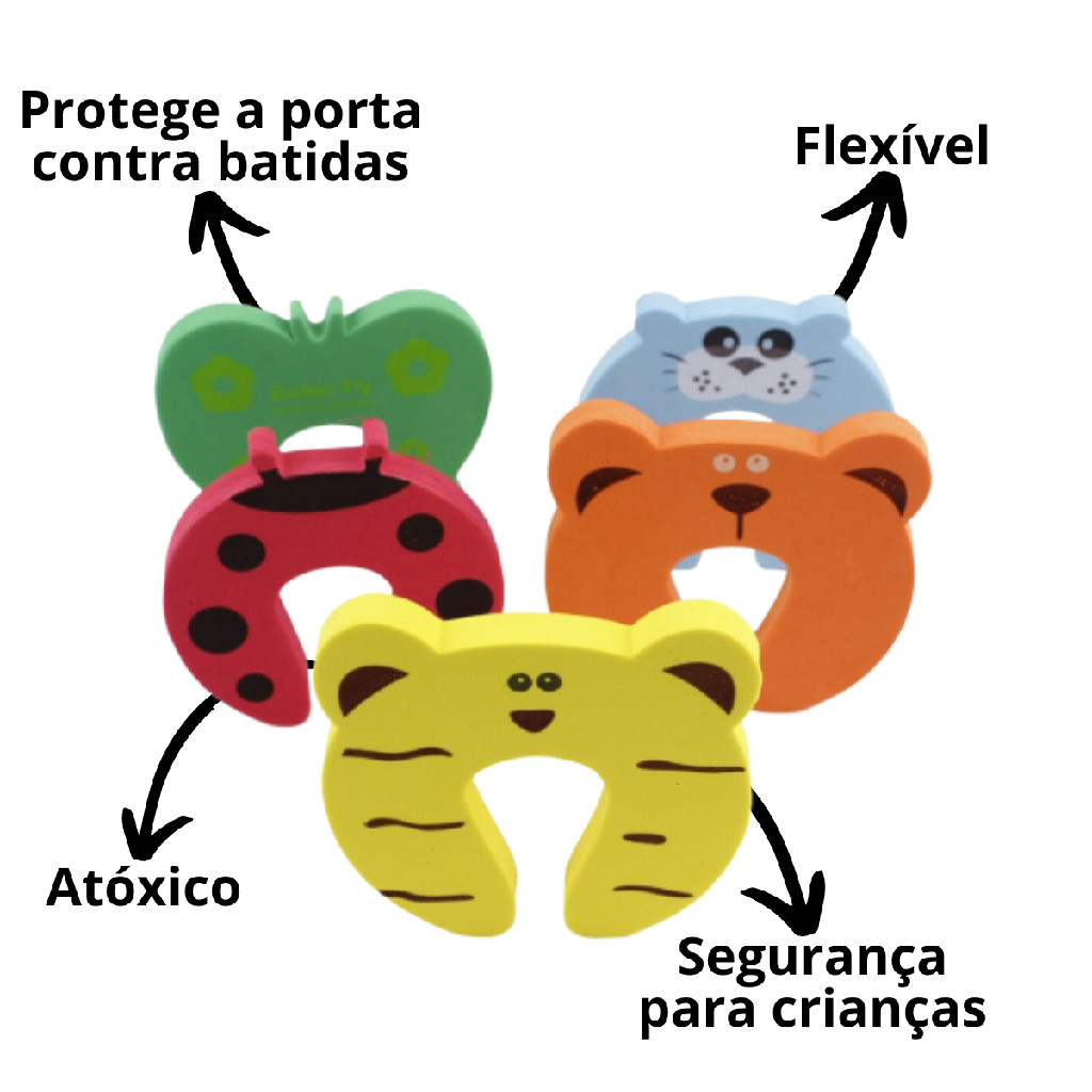 Kit 5 Protetor De Porta Salva Dedos Seguranca Criança Em Eva Protege Bebe — imagem 2 de 2