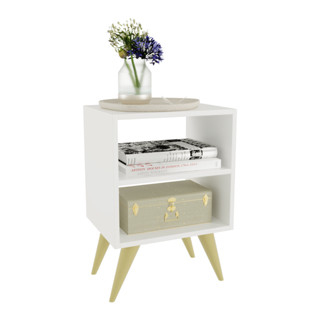 Mesa de Cabeceira Nicho Quarto Casal Decoração Retro Palma