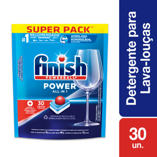 Detergente Lava Louças Finish Powerball com 30 Tabletes