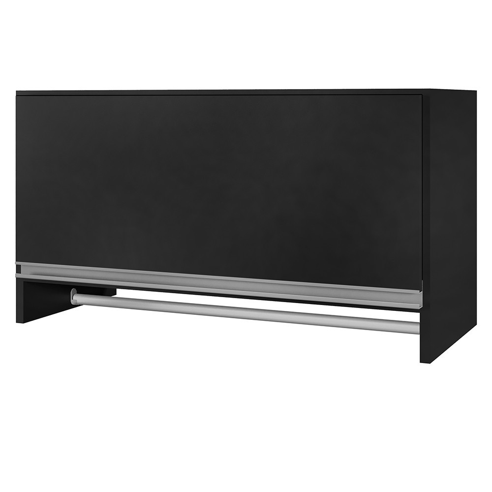 Armário Multiuso Aéreo Cabideiro Grécia L03 Preto - Lyam Decor - Home & Living