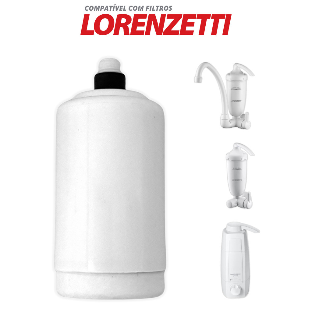 Refil Filtro Acqua Bella e Vitale Rv01 Compatível Purificador Lorenzetti Carvão Ativado Atóxico Água em Oferta na Shopee