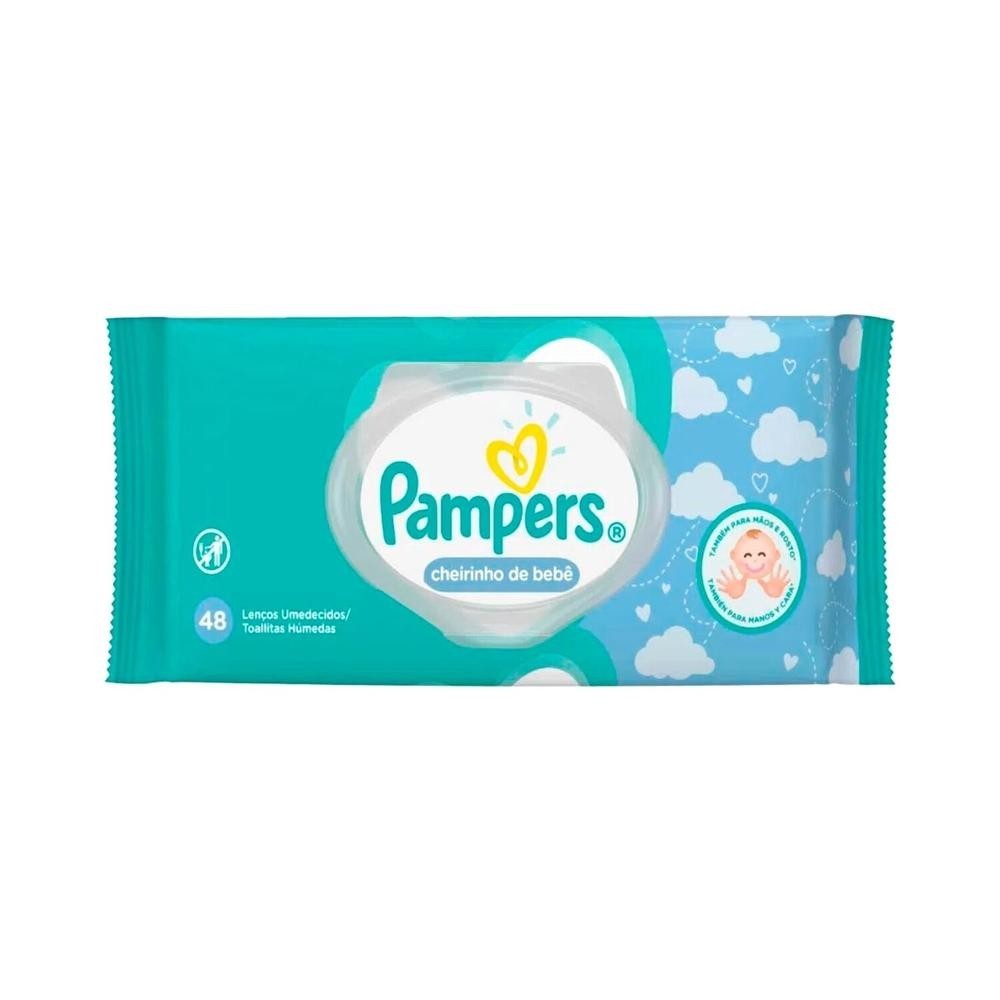Lencos Umedecidos Pampers Cheirinho de Bebe 48 Unidades - Mom & Baby