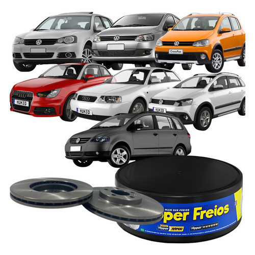 Par Disco Freio Ventilado A1 A3 Crossfox Fox Golf 1999 À 2019 em Oferta na Shopee