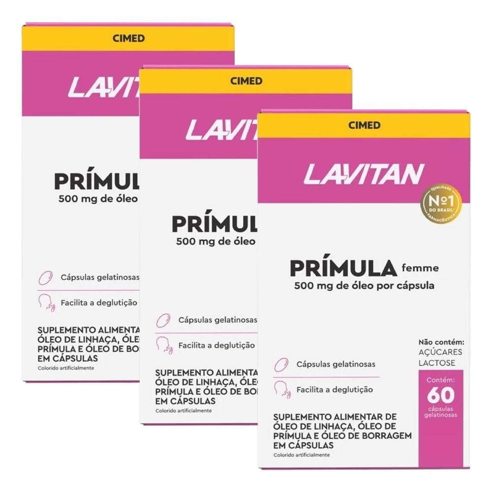 Kit 3 und Lavitan Primula Femme 60 Caps em Oferta na Shopee
