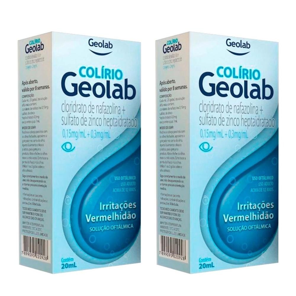 Kit 2 und Colírio Geolab 20ml em Oferta na Shopee