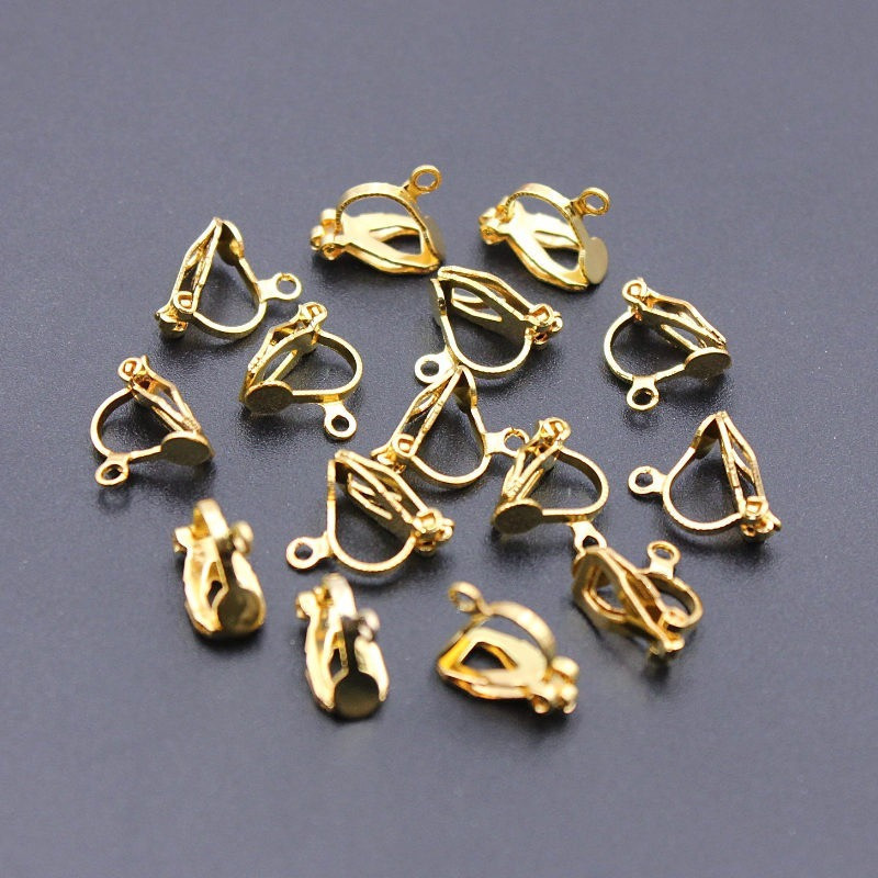 Base De Brinco P/ Colagens Pressão  Dourado  - 10/100pçs 11*9 em Oferta na Shopee