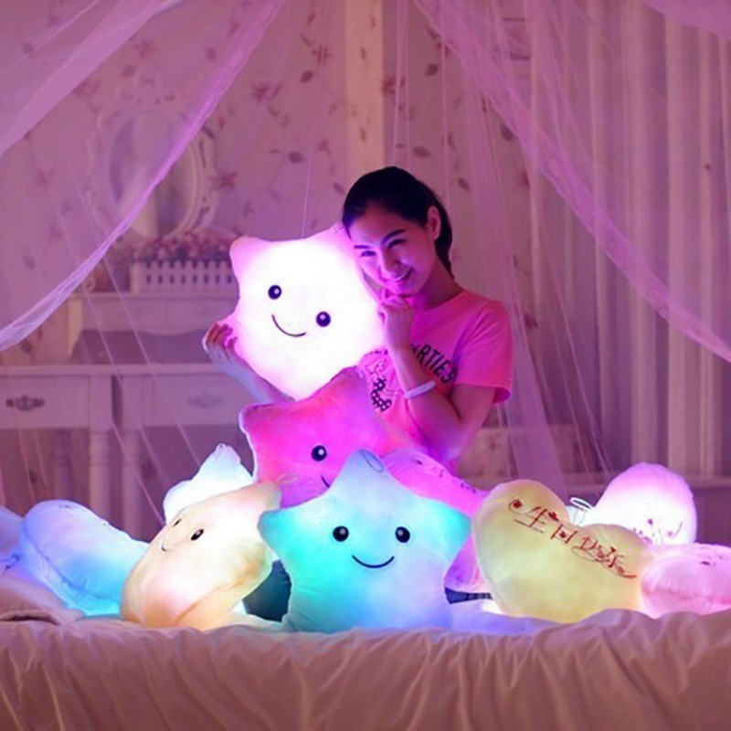 Brinquedo De Pelúcia Estrela Brilhante Romântico Colorido Cinco Estrelas Decorativas Presente De Aniversário De Menina — imagem 2 de 2