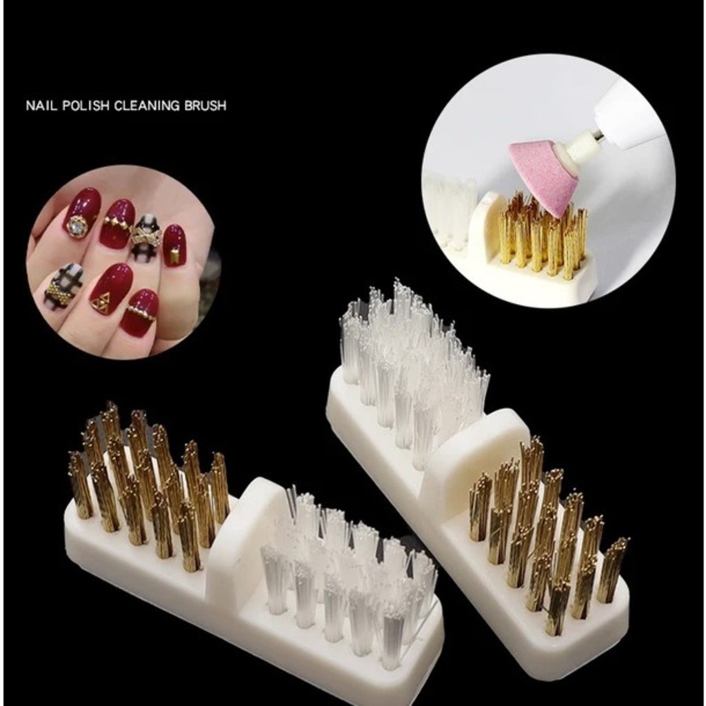 Broca limpeza manicure broca escova/cerdas de fio de aço em Oferta na Shopee
