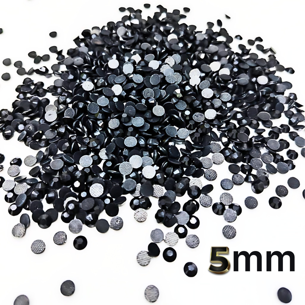 Strass Hotfix Termocolante 5mm Preto 500 Unidades em Oferta na Shopee