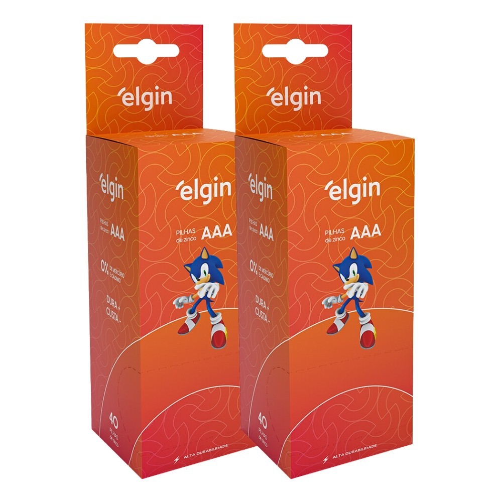 Kit 80 Pilhas Zinco Carvão Aaa Palito 3a Comum Tubo Elgin - Home Appliances