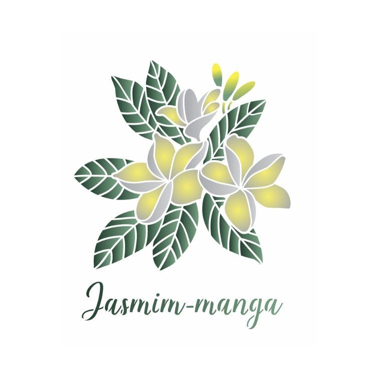 Stencil Para Pintura 20x25cm 3415 PDBrasil Flor Jasmim-Manga OPA