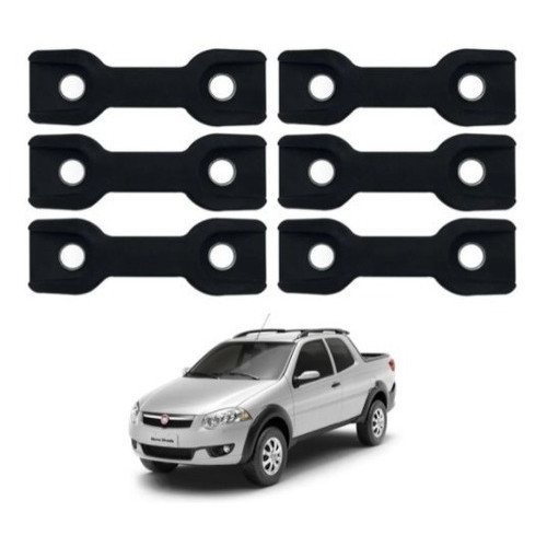 Gancho Da Caçamba Fiat Strada Fiat Toro Kit 6 Peças