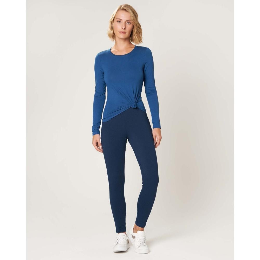 Calça Legging Básica Feminina Moletom Stretch Flanelado