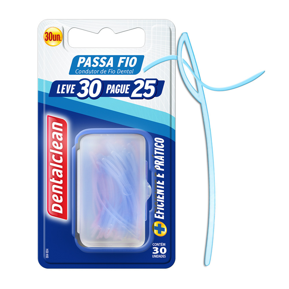 Passa Fio Dental 30 Unidades para Próteses e Aparelhos Dentalclean em Oferta na Shopee