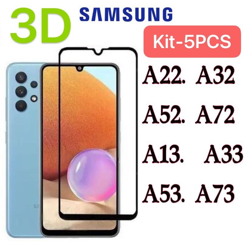 Película De Vidro 3D Galaxy A22 5g A22 4g A32 4g A32 5g A52 A52s A72 A13 A33 A53 A73