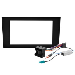 Kit Moldura Painel 7 Pol Audi A4 2001 2002 2003 2004 2005 2006 2007 2008 2 Din Preto Chicote Som Plug Antena Chinês em Oferta na Shopee
