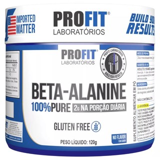 Beta Alanina 100% Pure Pote 120g - Profit em Oferta na Shopee