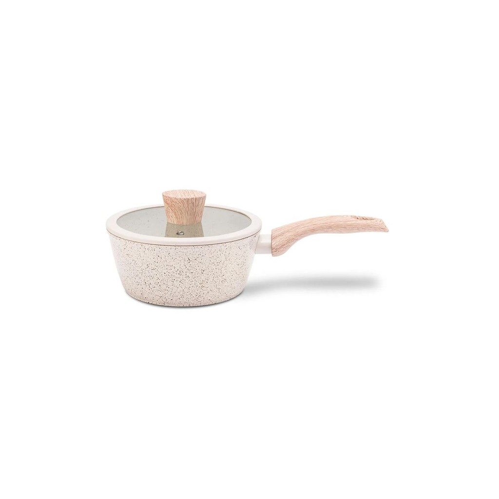 Panela de Indução com Tampa Brinox Ceramic Life Sirius Vanilla - Ø20 cm - 2,1 Litros Revestimento Cerâmico Antiaderente