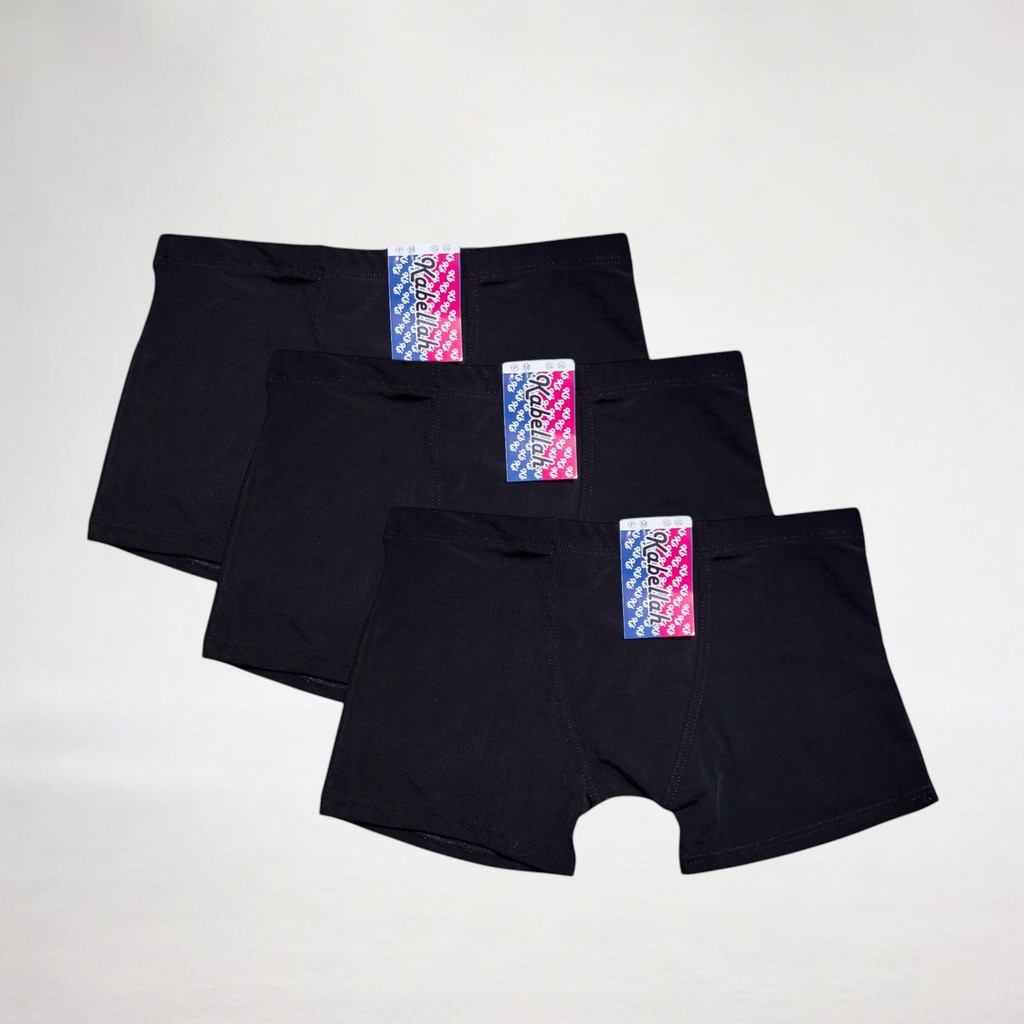 Kit 3 Cuecas Boxer Infantil Microfibra Lisa com Elástico Box Infantil Masculina de Criança