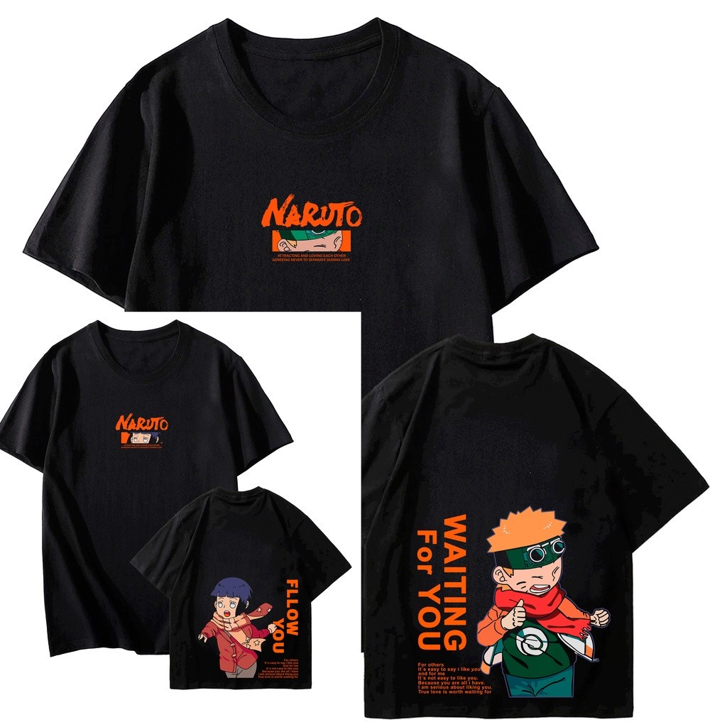 Camiseta Básica Unissex Estampada Casal BFF ou sozinho Naruto e Hinata Hyuga APENAS UMA PEÇA-MAYC. ref007 Ds