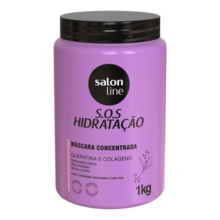 Máscara Capilar Salon Line SOS Hidratação Queratina E Colágeno 1kg em Oferta na Shopee
