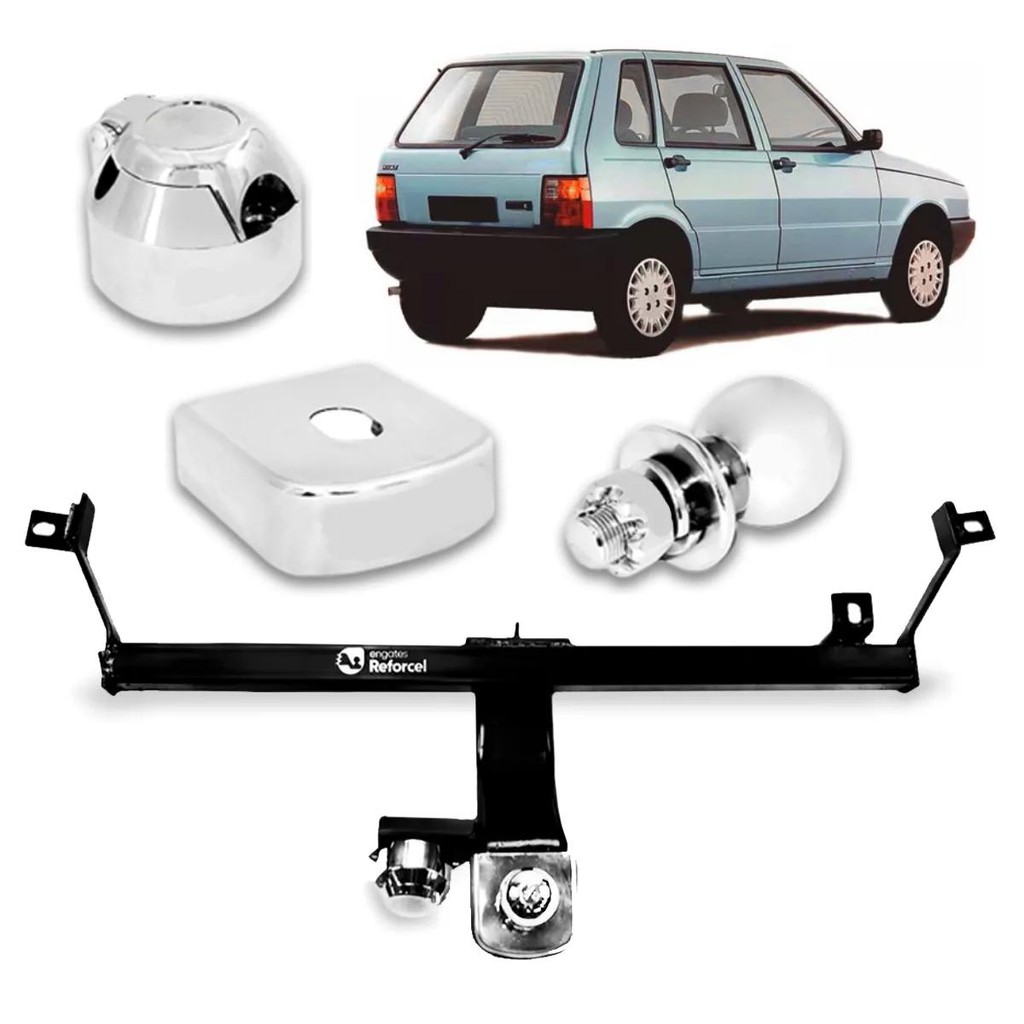 Engate Fiat Uno 1985 a 2003 Reforcel Reboque Rabicho Protetor 500KG em Oferta na Shopee