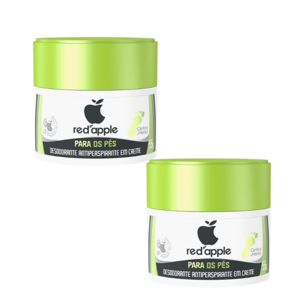 Kit 2 Desodorante Em Creme Para Os Pés 55G - Red Apple