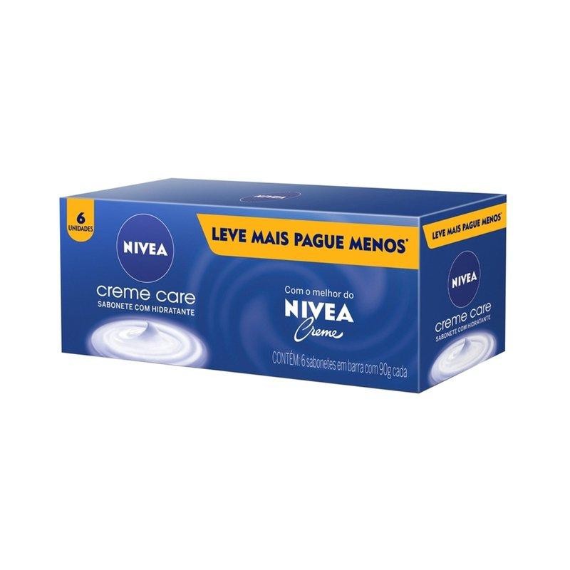 Sabonete em Barra Nivea Care 6 Unidades 90g em Oferta na Shopee