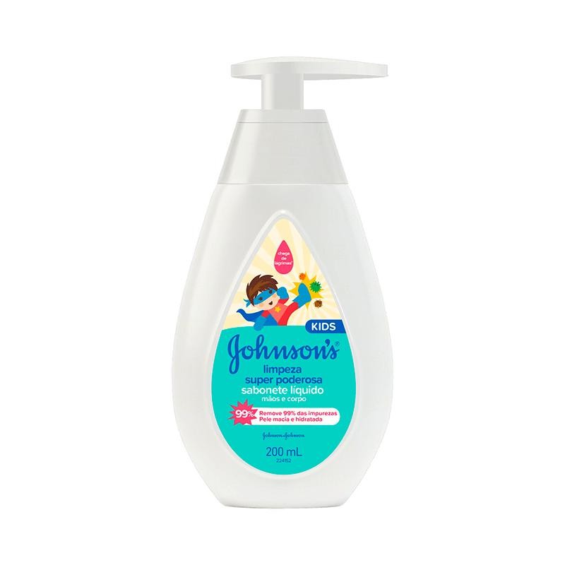 Sabonete Líquido Johnson's Kids Limpeza Super Poderosa 200ml em Oferta na Shopee